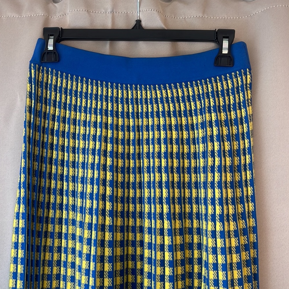 Derek Lam 10 Crosby Pleated Gingham Midi Skirt Set - Picture 7 of 14